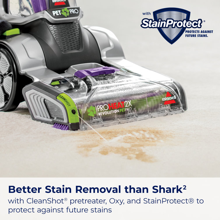 Silver and Purple Upright Pet Pro Carpet Cleaner with Dual PowerBrush