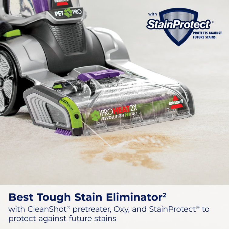 Silver and Purple Upright Pet Pro Carpet Cleaner with Dual PowerBrush