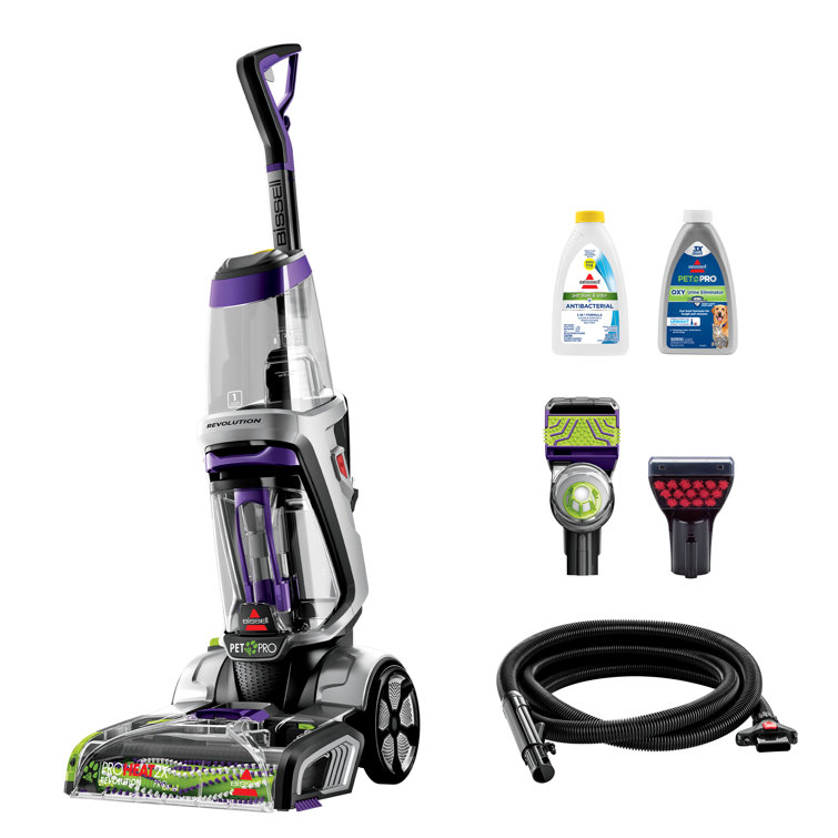 Silver and Purple Upright Pet Pro Carpet Cleaner with Dual PowerBrush