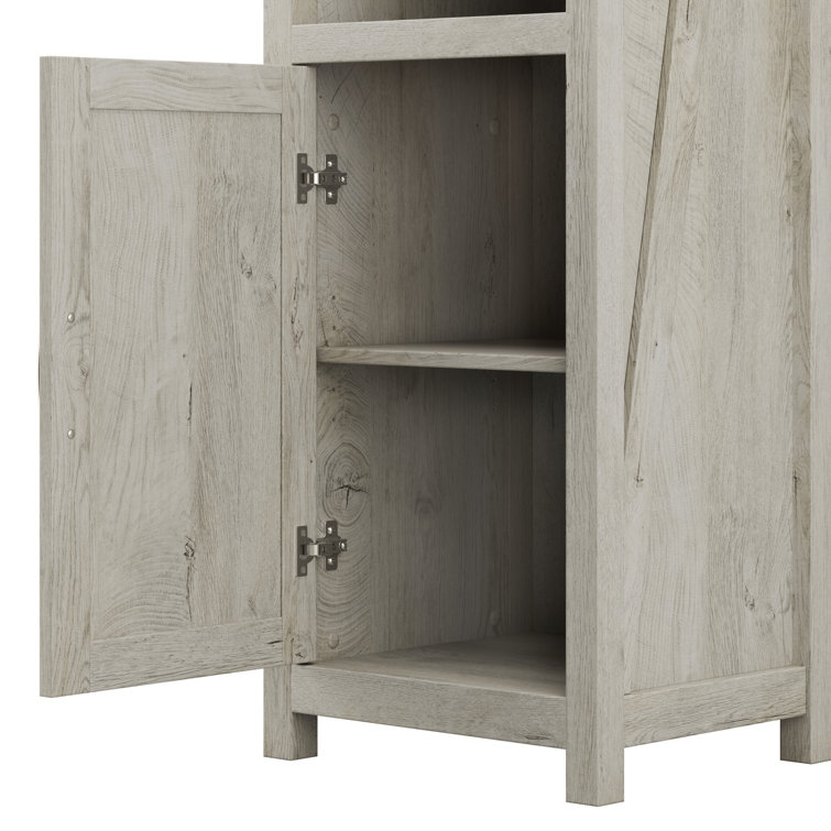 Cottage White L-Shaped Corner Desk with Drawer and Filing Cabinet