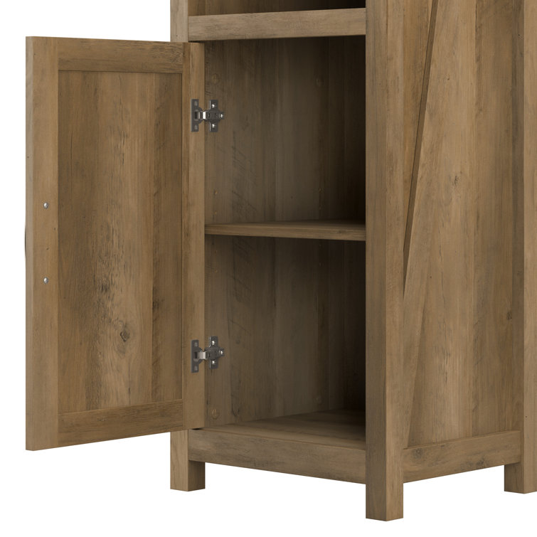 Modern Farmhouse Reclaimed Pine L-Shaped Desk with Storage