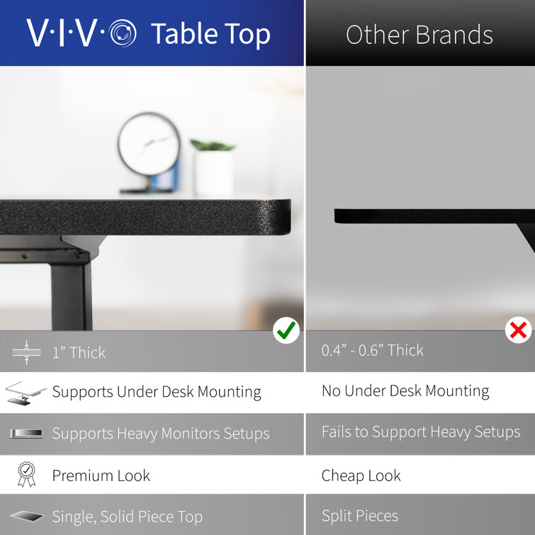 Elevate 71" Black Electric Height-Adjustable Standing Desk