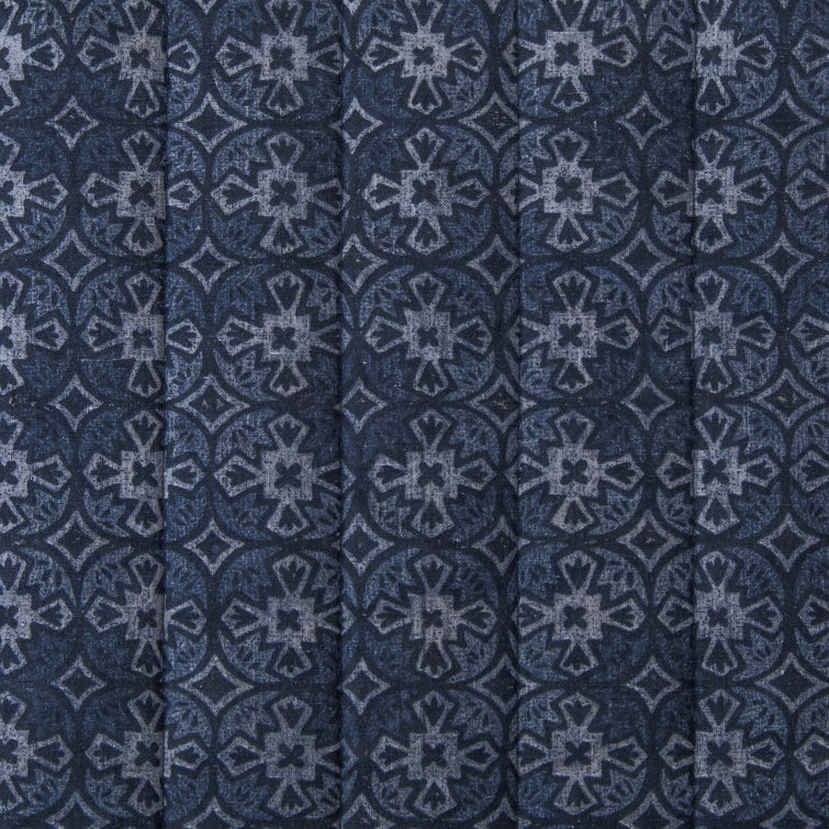Indigo Blue Cotton Twin Reversible Quilt Set