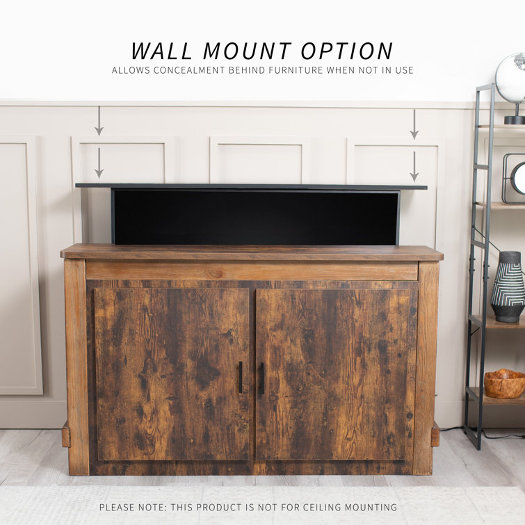 Black Motorized TV Stand Lift for 32" to 55" Screens