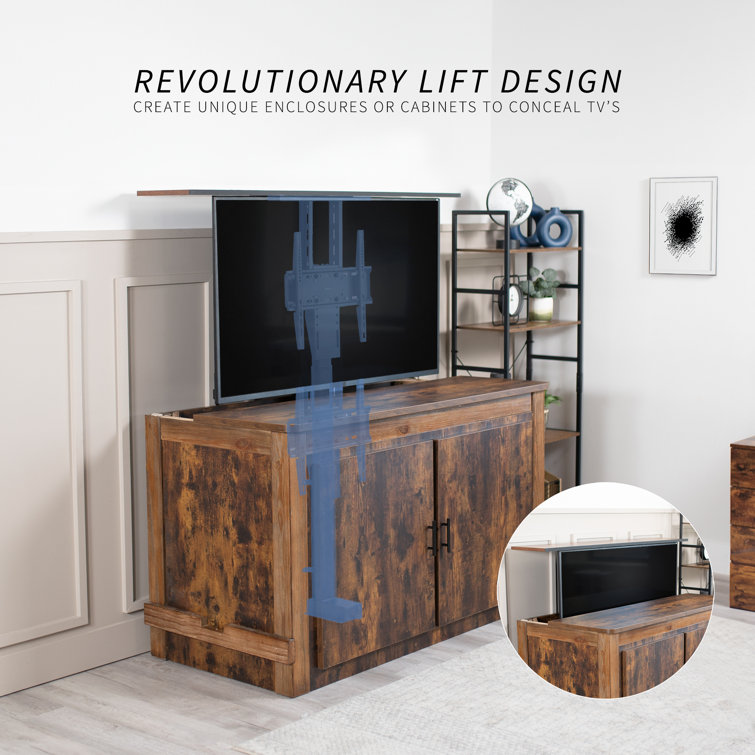 Black Motorized TV Stand Lift for 32" to 55" Screens