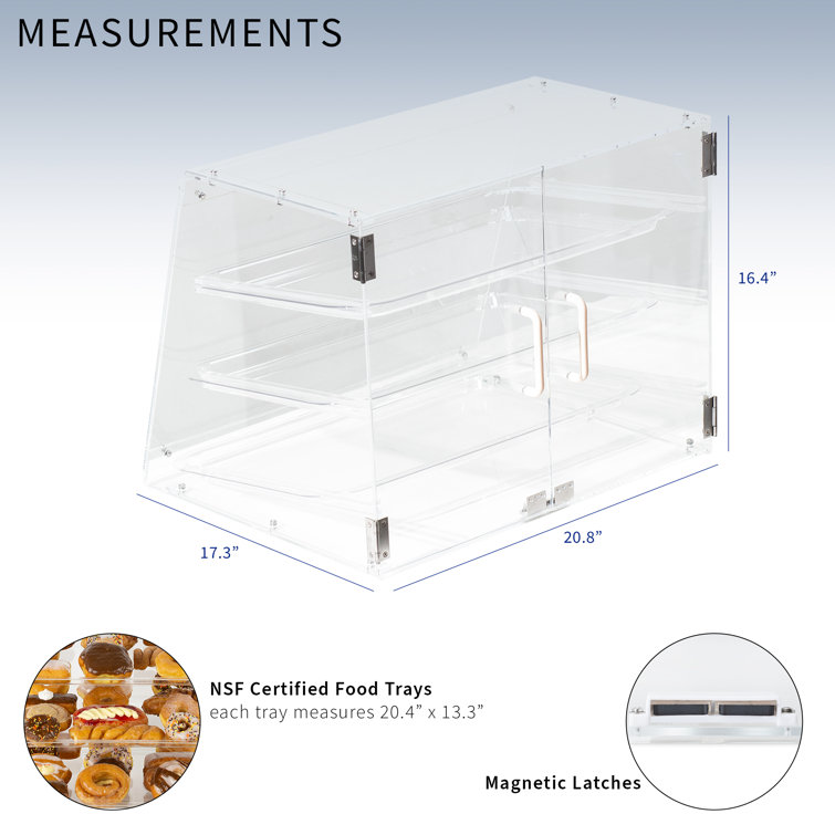 Modern Polished Acrylic Tiered Pastry Tray Display