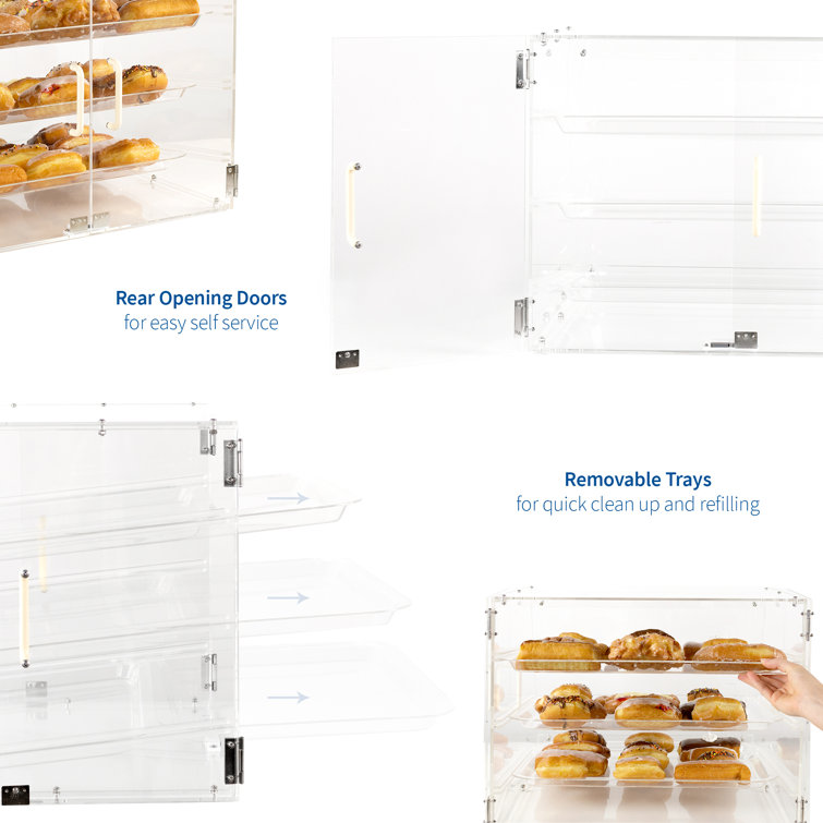Modern Polished Acrylic Tiered Pastry Tray Display