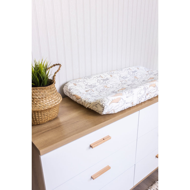 Ezra Woodland Animals Cotton Sateen Change Pad Cover