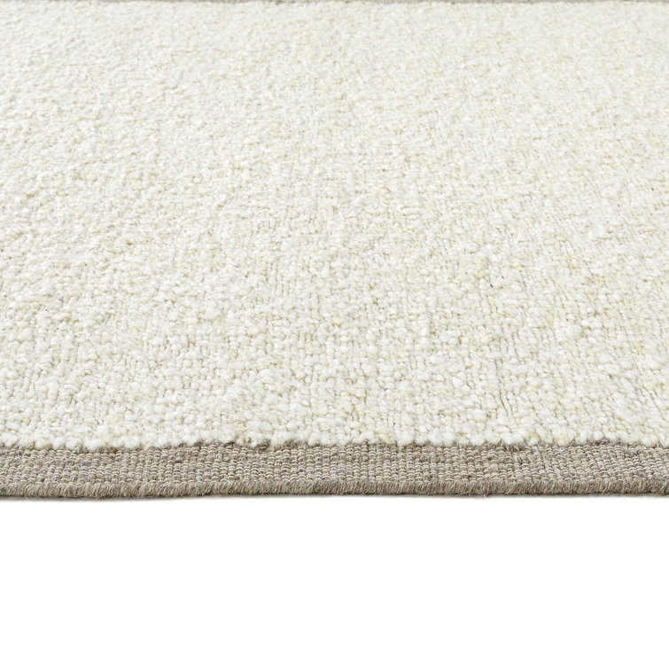 Ivory Flatweave Wool and Cotton Runner Rug