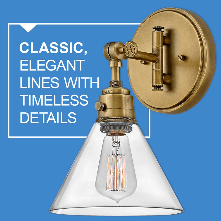 Heritage Brass and Clear Glass Adjustable Wall Sconce