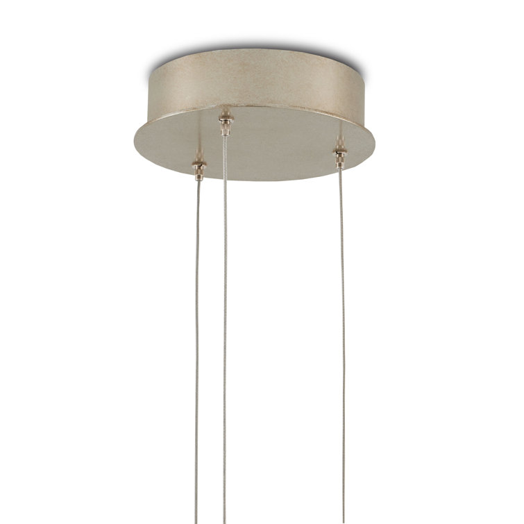 Lazio 3-Light Silver and Alabaster Globe Pendant