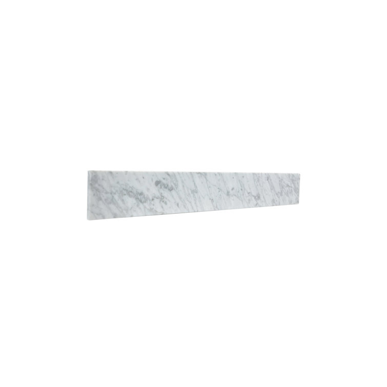 21" White Cararra Marble Bathroom Side Splash