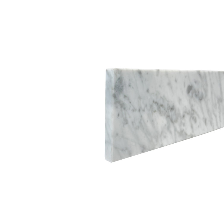 21" White Cararra Marble Bathroom Side Splash