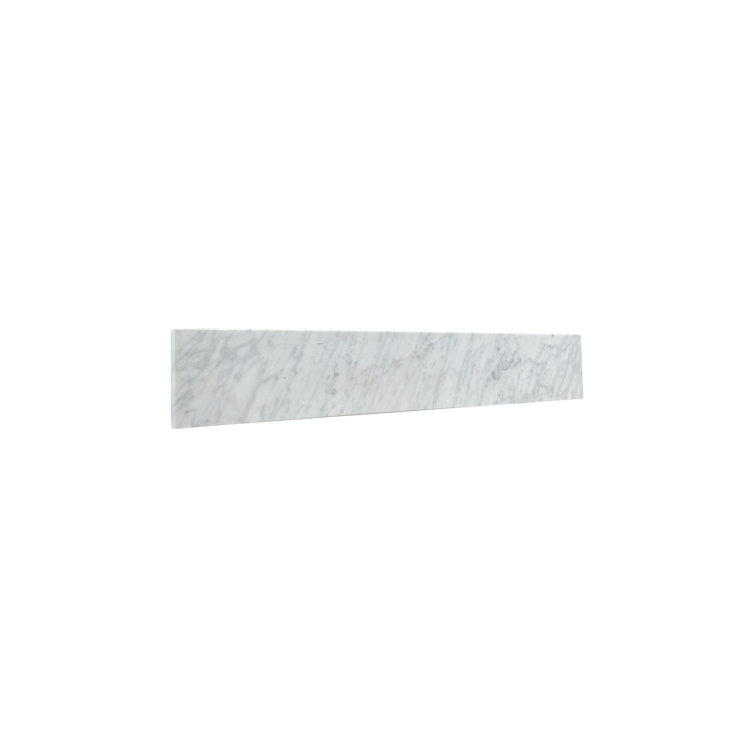21" White Cararra Marble Bathroom Side Splash