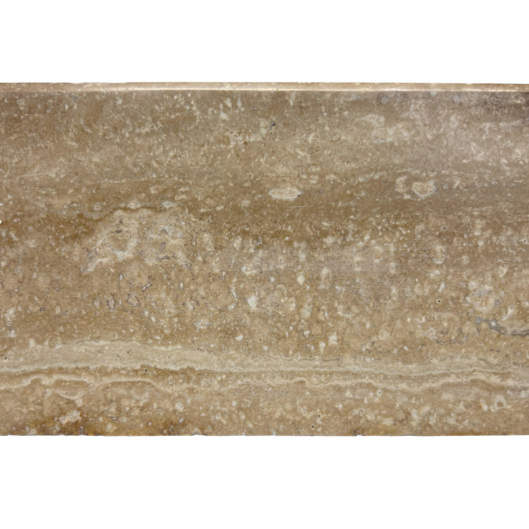 21" Beige Travertine Stone Bathroom Side Splash