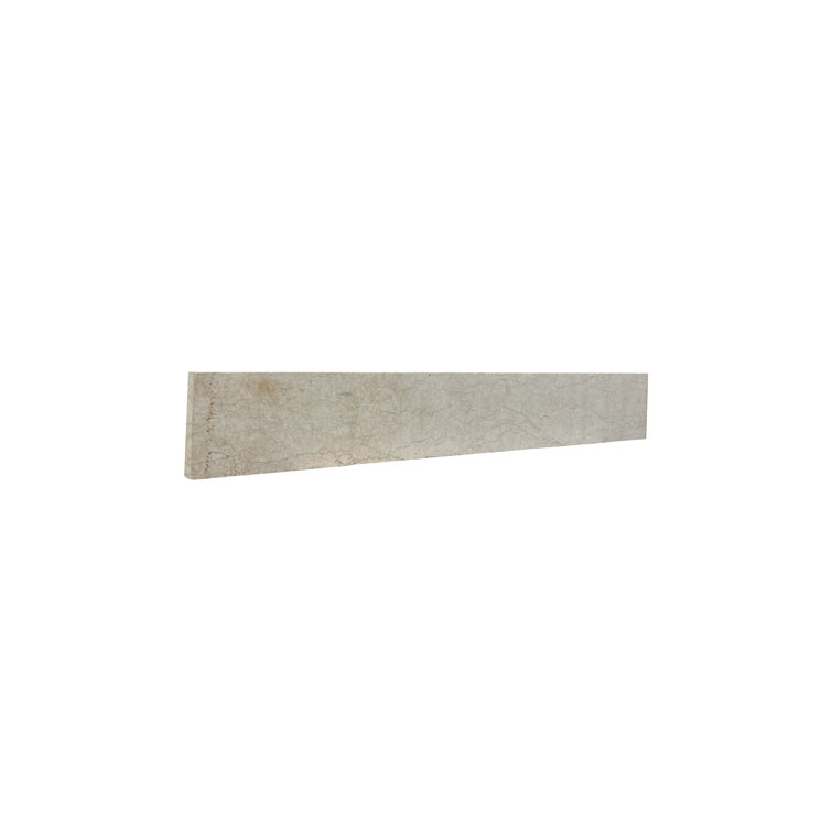 21" Cream Marble Bathroom Side Splash