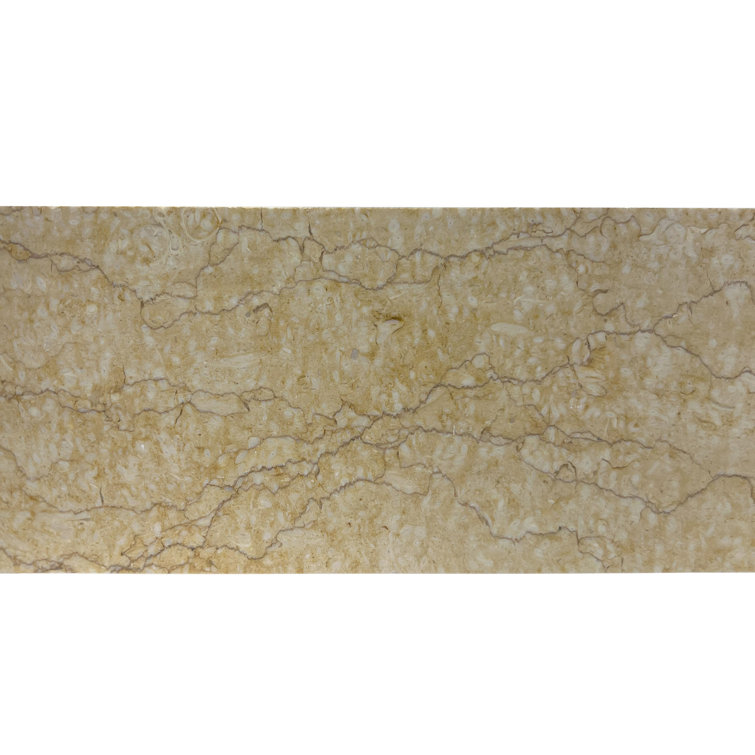21" Cream Marble Bathroom Side Splash