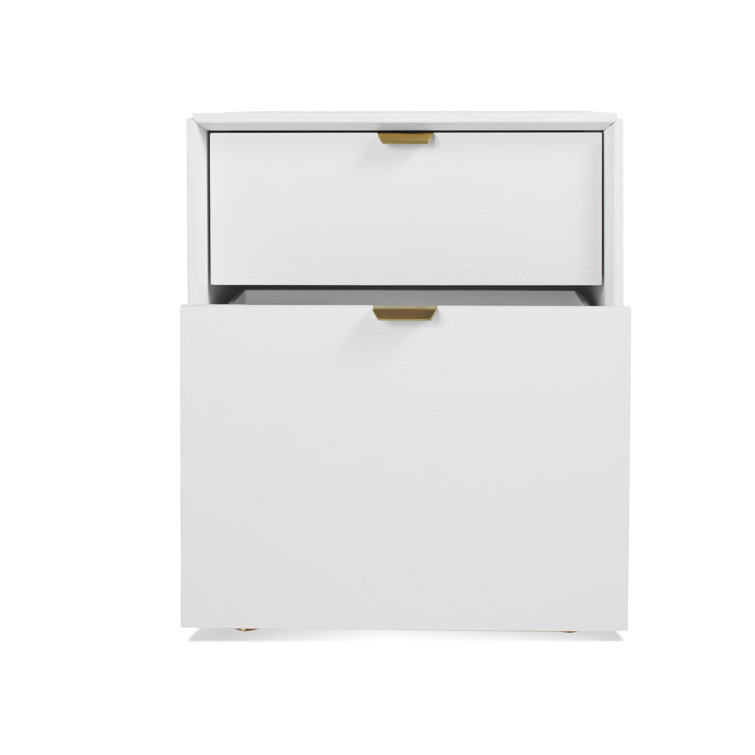 Dang 2-Drawer Vertical White Oak Pedestal Filing Cabinet