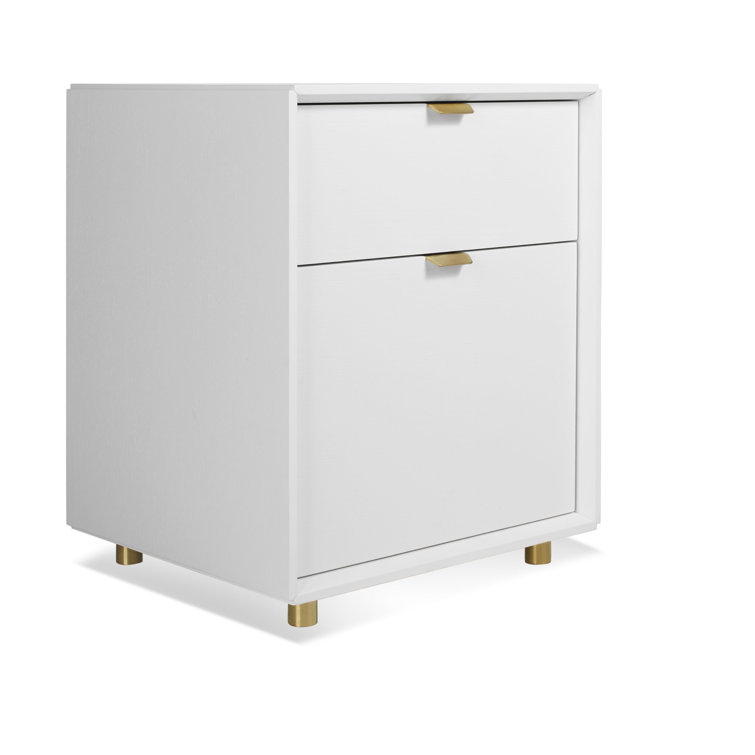 Dang 2-Drawer Vertical White Oak Pedestal Filing Cabinet