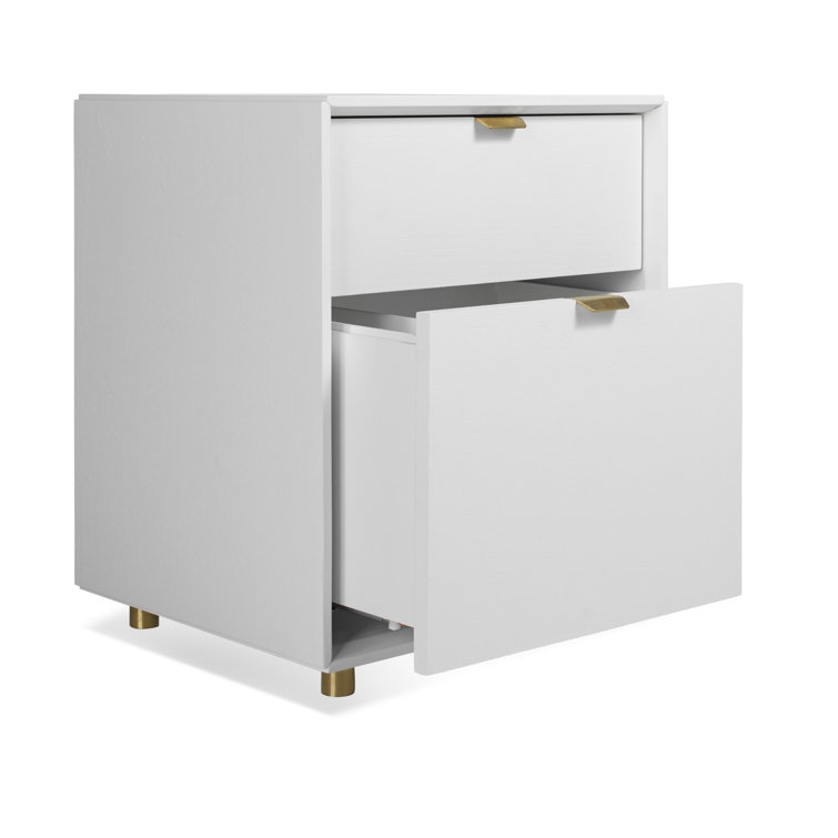 Dang 2-Drawer Vertical White Oak Pedestal Filing Cabinet