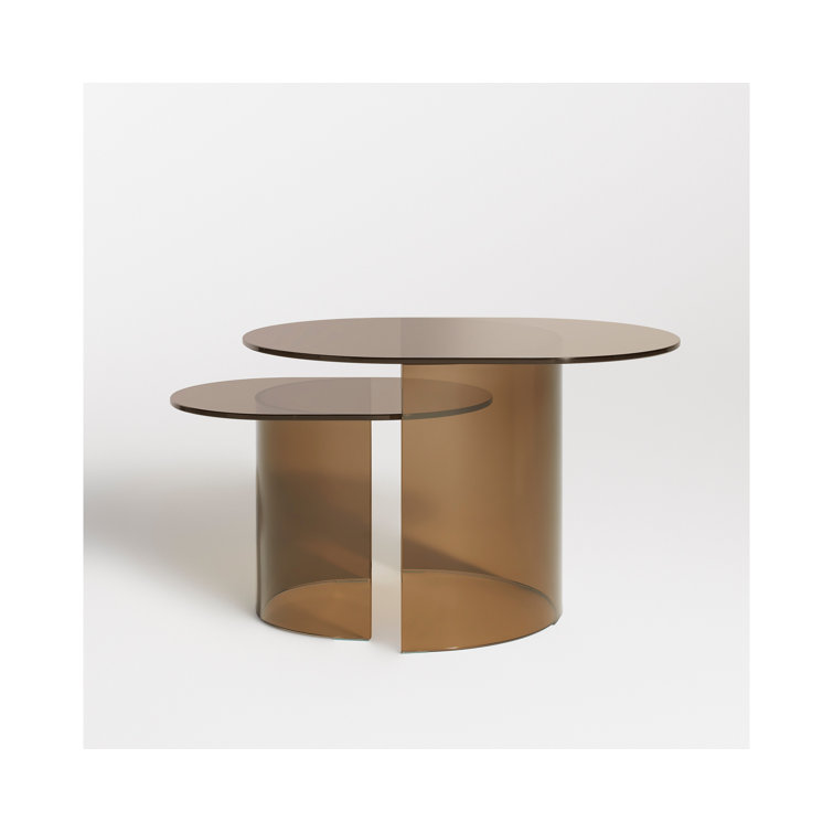 Bronze Tempered Glass Round Side Table