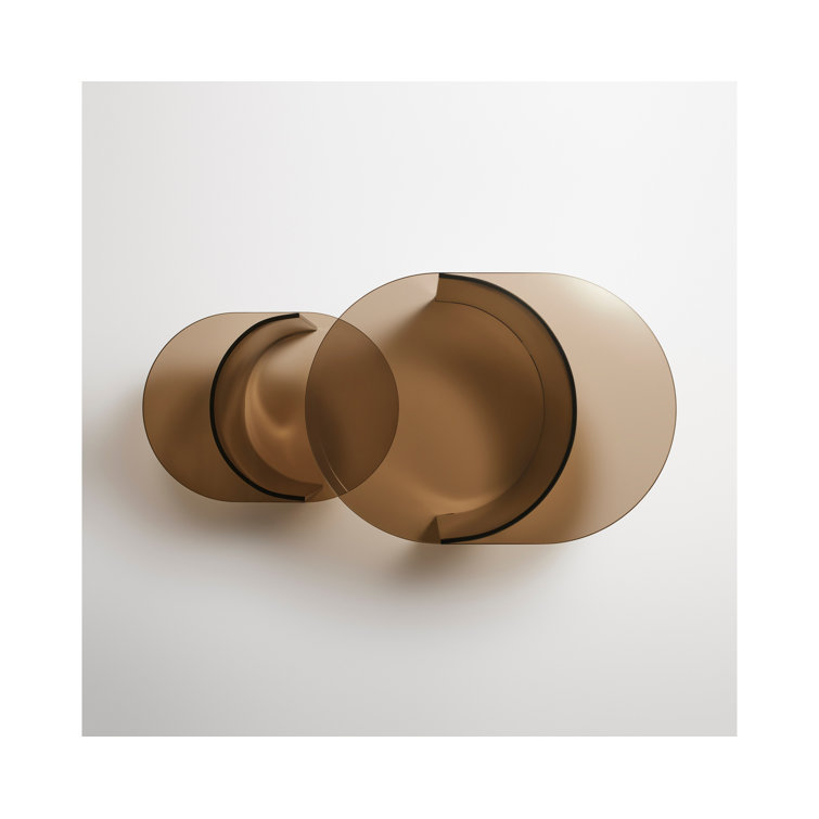 Bronze Tempered Glass Round Side Table