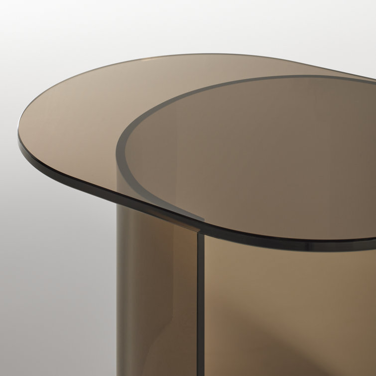 Bronze Tempered Glass Round Side Table