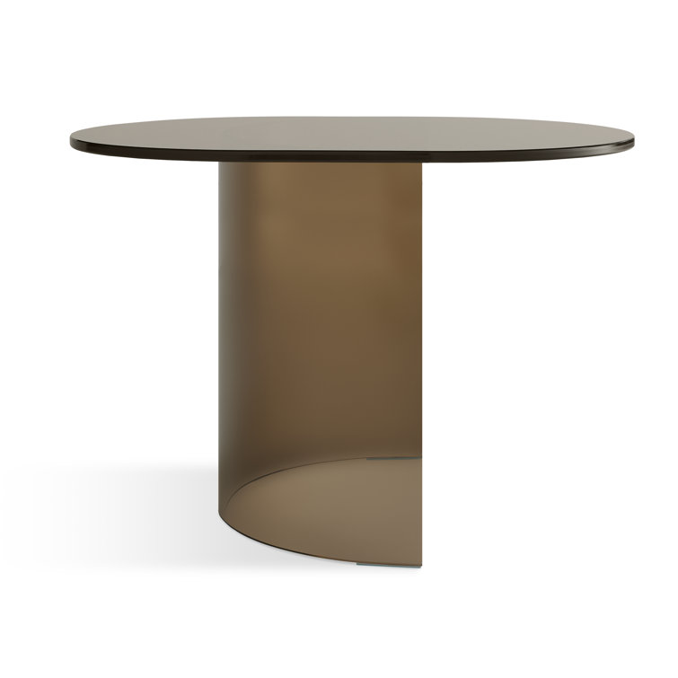Bronze Tempered Glass Round Side Table