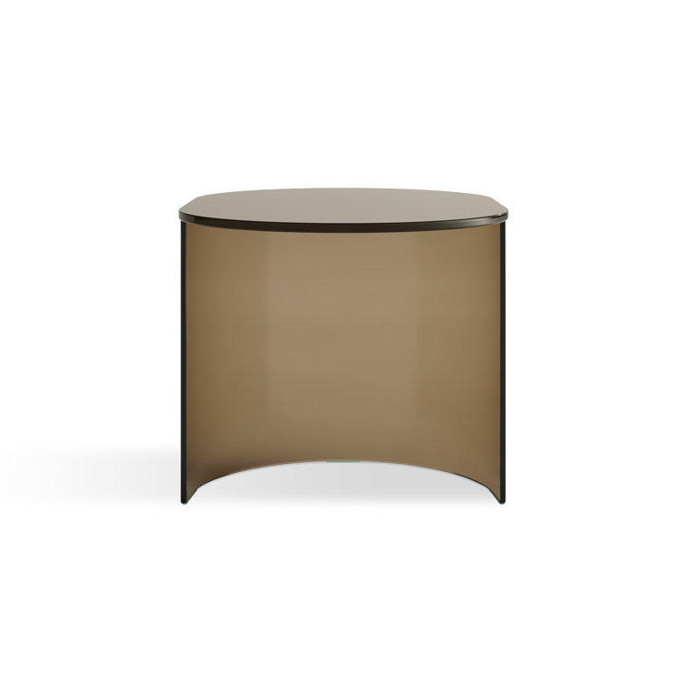 Bronze Tempered Glass Round Side Table