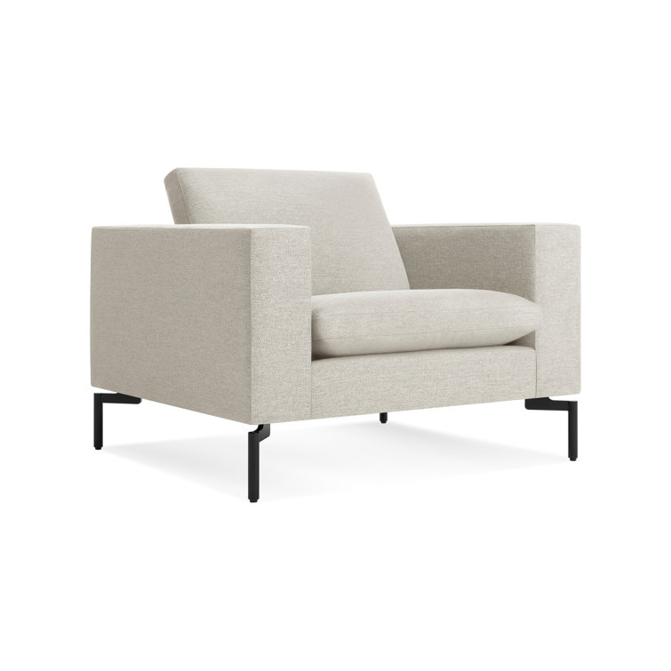 Spitzer Grey and Black Leather Lounge Chair