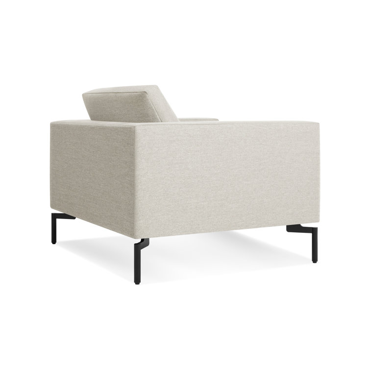 Spitzer Grey and Black Leather Lounge Chair