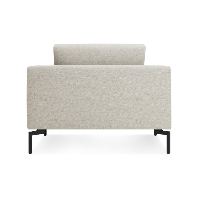 Spitzer Grey and Black Leather Lounge Chair