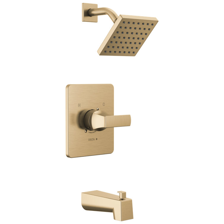 Velum Champagne Bronze Single-Function Tub and Shower Faucet Set