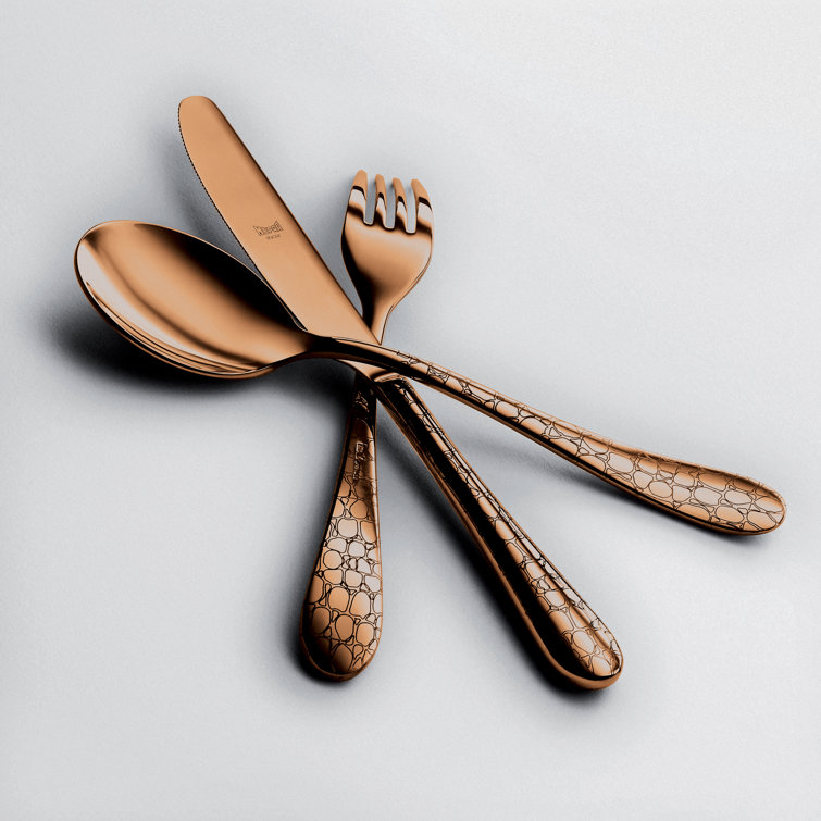 Bronzo Rose Gold 20-Piece Stainless Steel Flatware Set