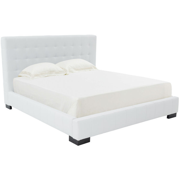 Elegant Vivaldi Queen Linen Upholstered Bed with Tufted Headboard
