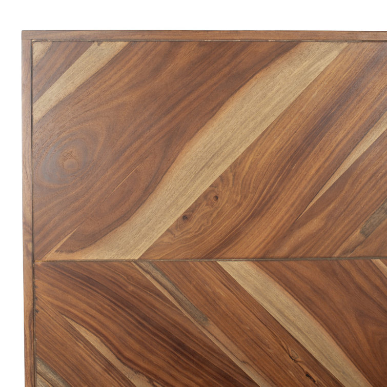 Cora Rose Queen Herringbone Platform Bed with Storage
