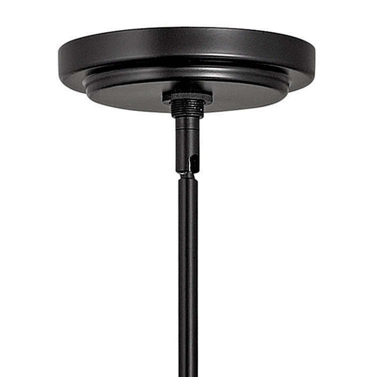 Vance Satin Black 1-Light Pendant with Clear Seedy Glass