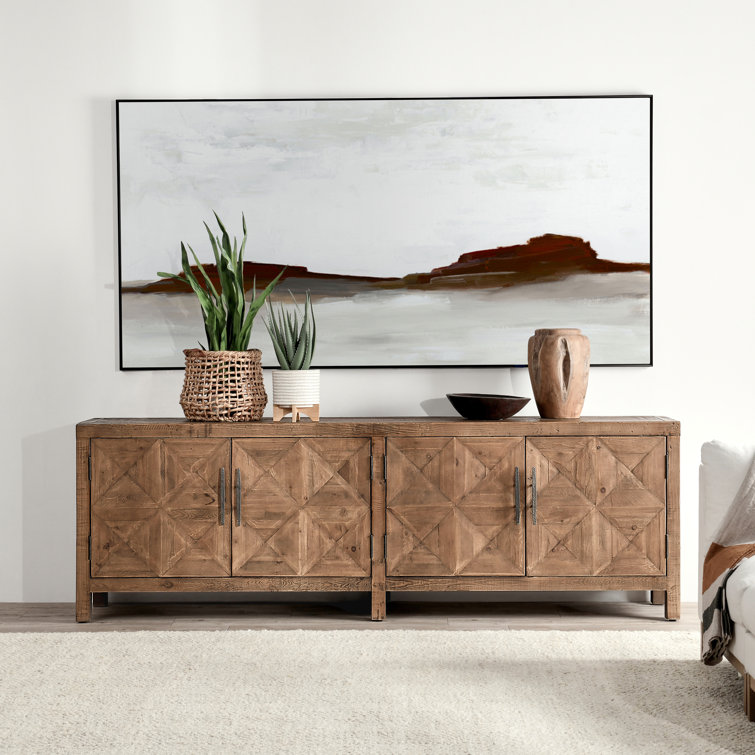 103.5'' Timeworn Gray Reclaimed Pine Wood Sideboard