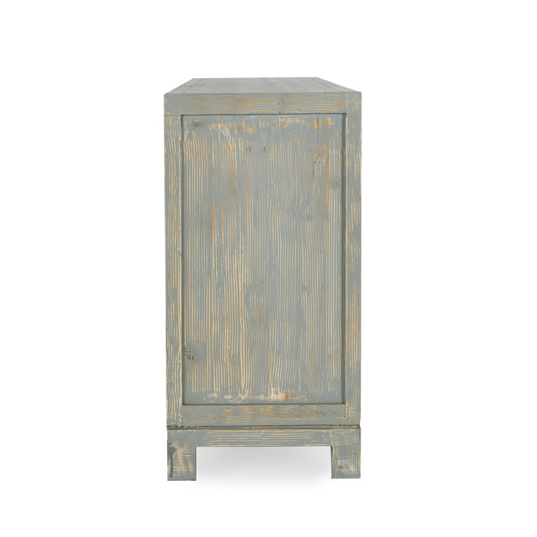 Emila 85'' Distressed Blue Reclaimed Wood Buffet