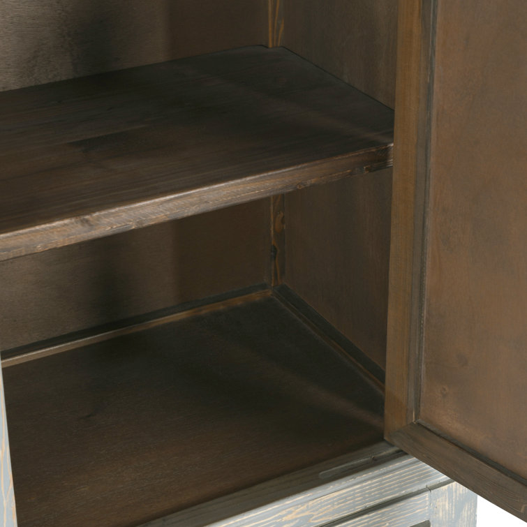 Emila 85'' Distressed Blue Reclaimed Wood Buffet