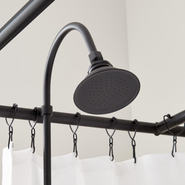 Matte Black Brass Multi-Head Wall Mounted Shower Faucet