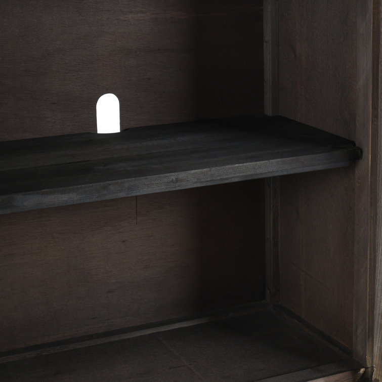 96'' Mirrored Lattice Wood Sideboard