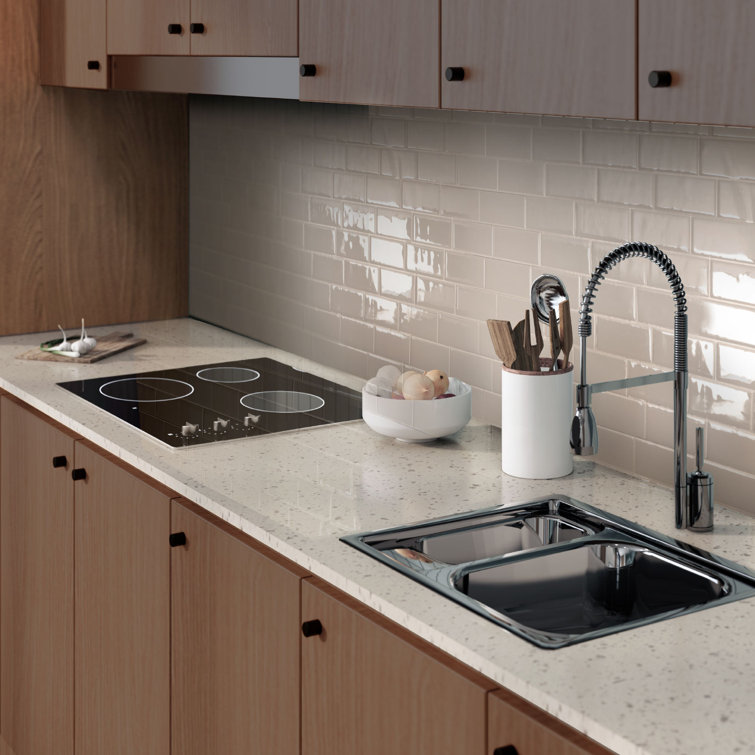 Metro Tripoli Beige Glossy Peel and Stick Wall Tile