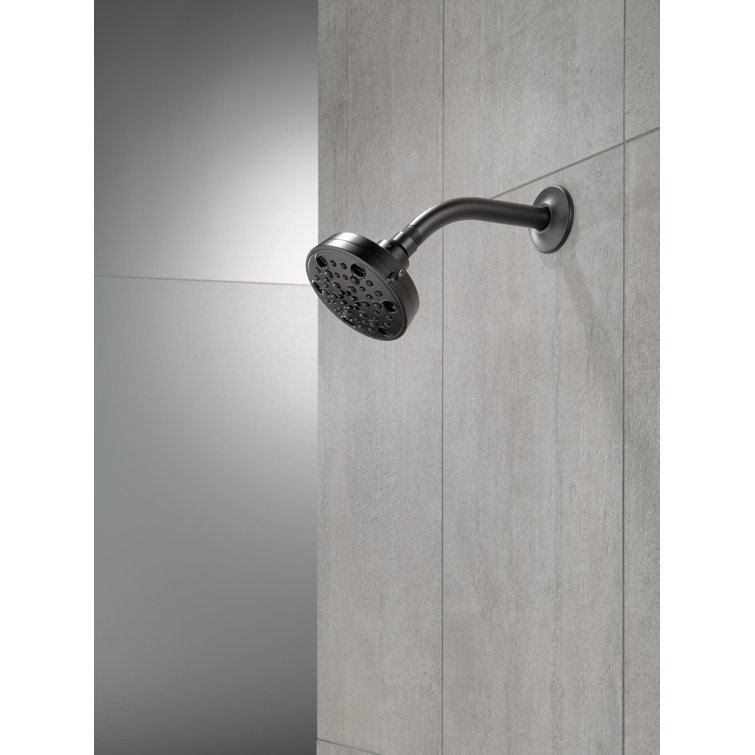 Matte Black Stainless Steel Multi-Setting Wall Mount Shower Head