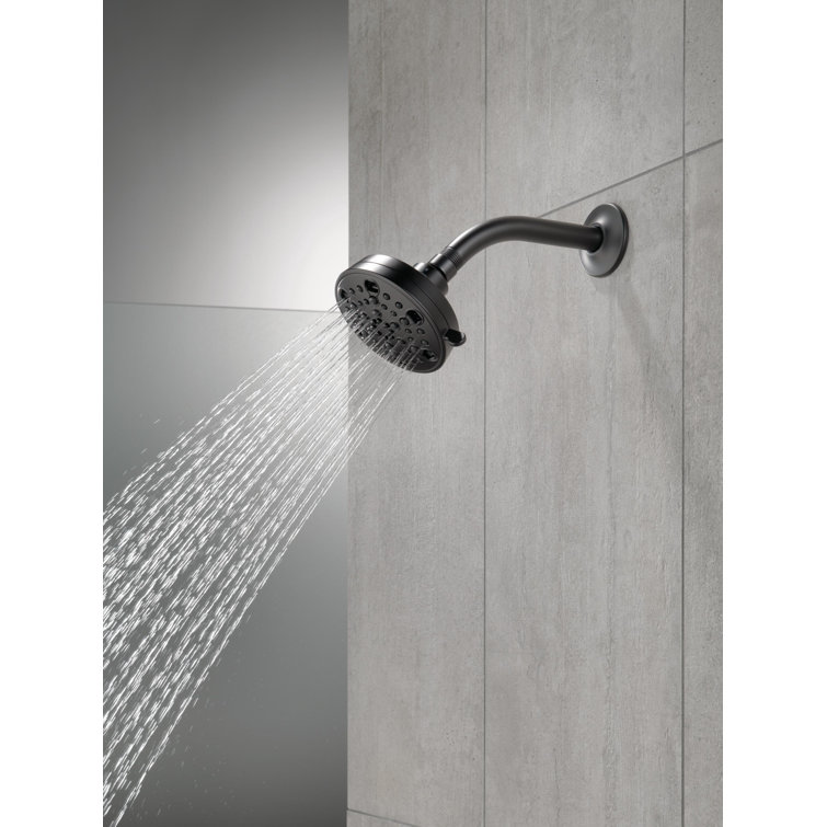 Matte Black Stainless Steel Multi-Setting Wall Mount Shower Head