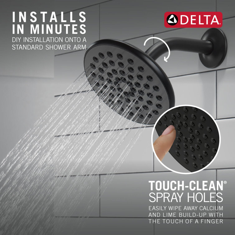 Matte Black Stainless Steel Wall Mounted Rain Shower Head