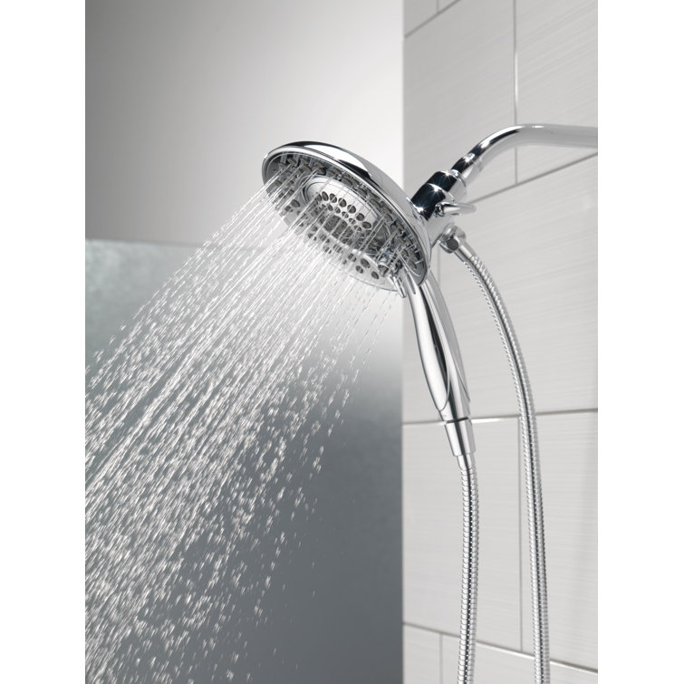 Chrome Dual-Function Handheld and Wall Mounted Shower Head