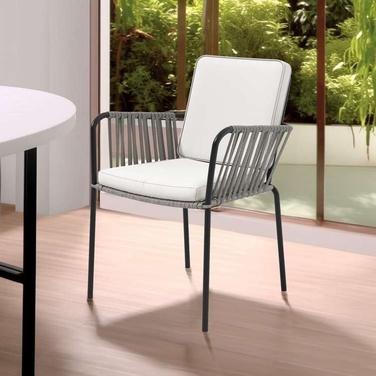 Edda Outdoor Stacking Dining Armchair with Cushion