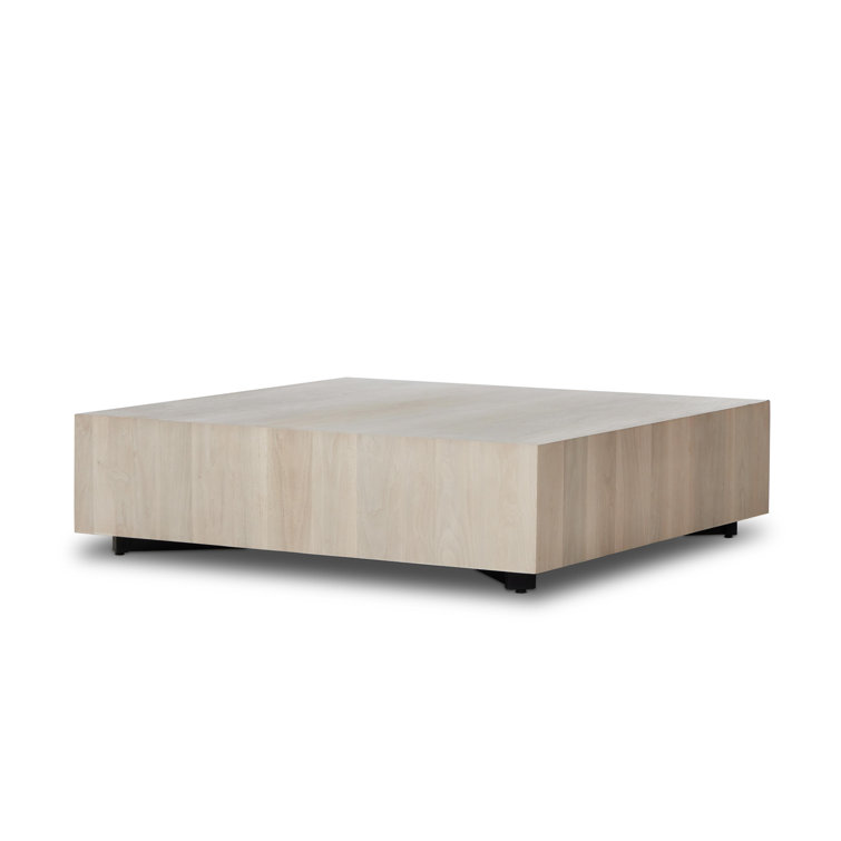 Ashen Walnut Square Wood Coffee Table with Storage