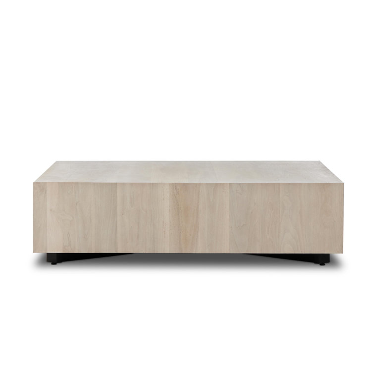 Ashen Walnut Square Wood Coffee Table with Storage